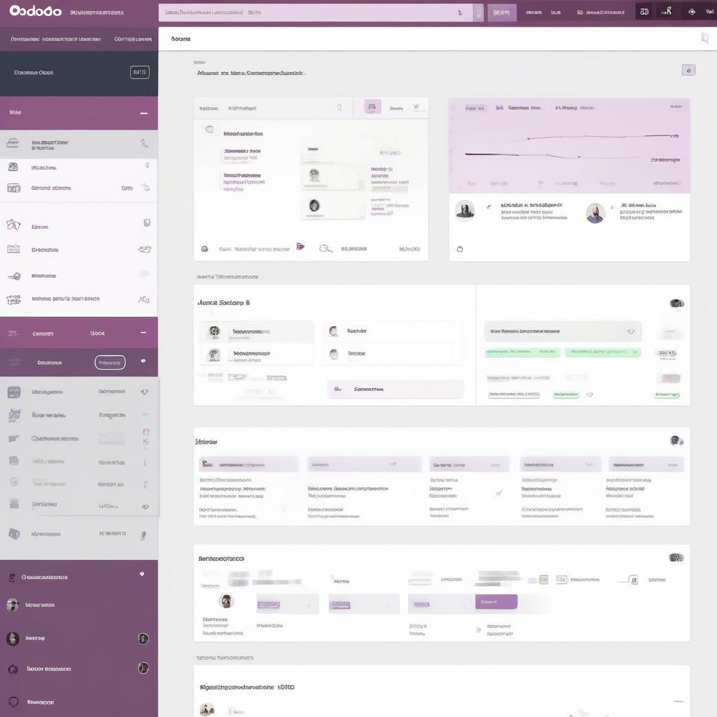 Giao diện phần mềm CRM Odoo