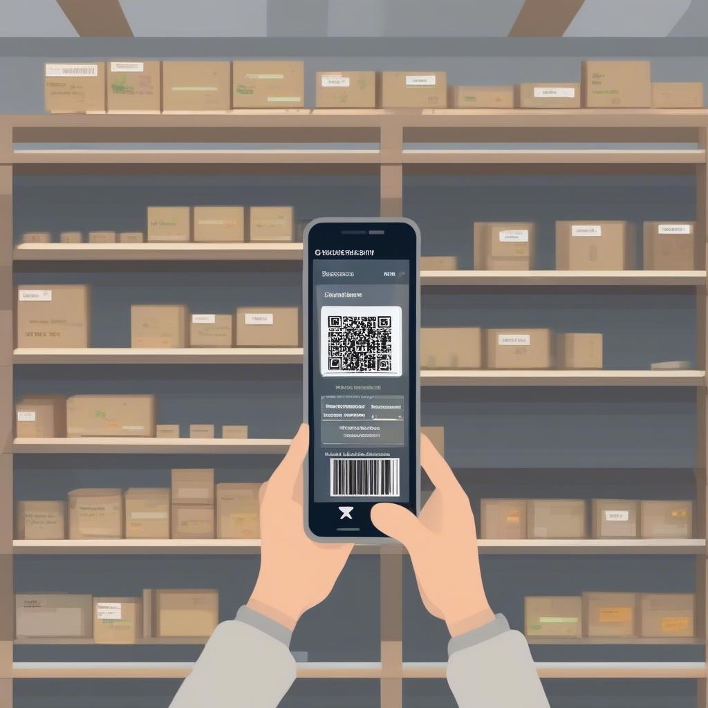 Giao diện phần mềm quản lý kho barcode