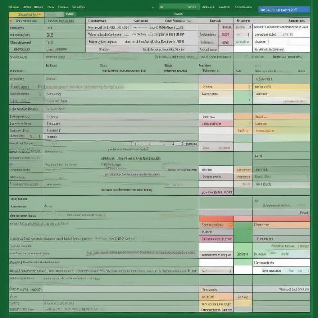 Quản lý dạy thêm bằng Excel: Giao diện bảng tính Excel hiển thị danh sách học sinh, lịch học, và học phí.