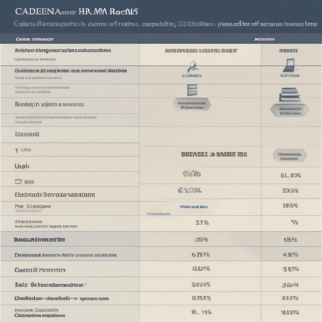 Comparison of Cadena with other HRM software