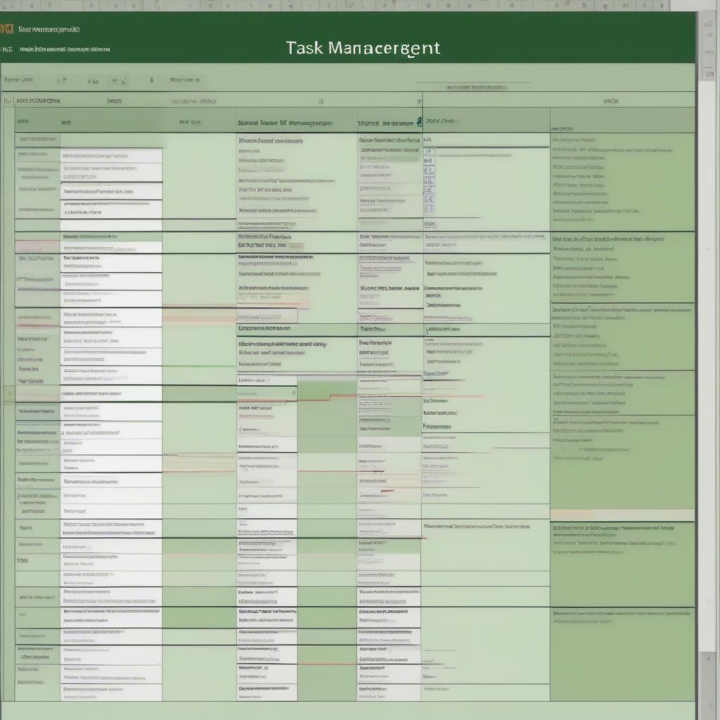 Mẫu Excel quản lý công việc