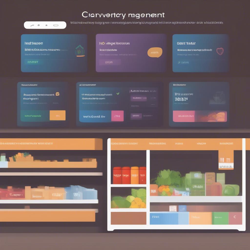 Modern grocery store management software interface