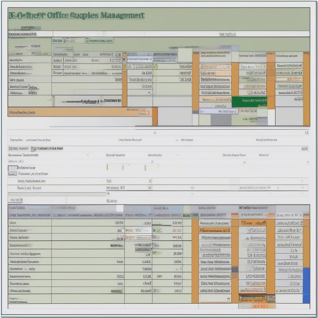 Tạo báo cáo Excel văn phòng phẩm