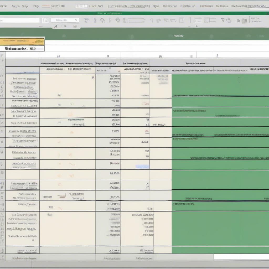 Tạo file Excel quản lý học phí