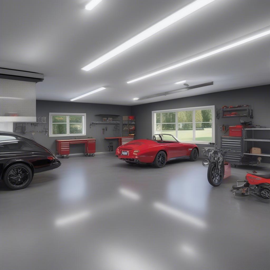 Thiết kế garage thanh sang, hiện đại, chuyên nghiệp