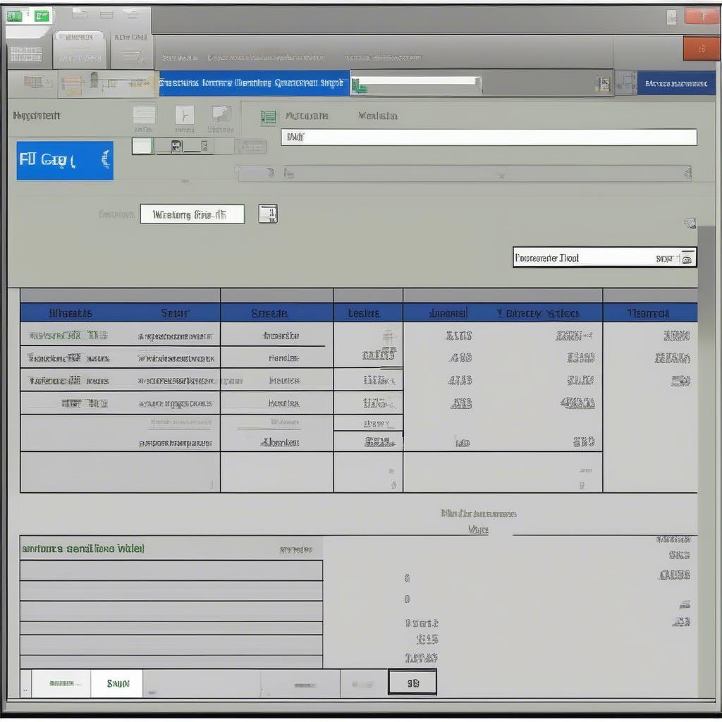 Giao diện phần mềm quản lý trên Excel